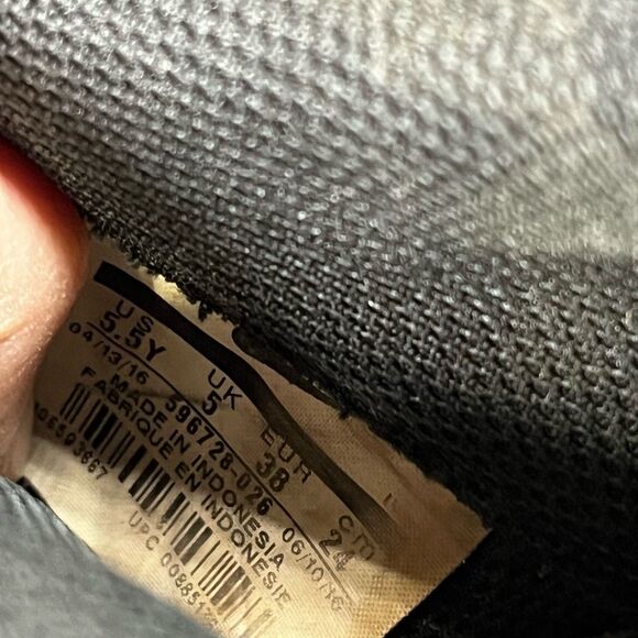 NIKE Air Force 1 Sneaker Black Suede/white Vintage Look  Youth 5.5 - Picture 8 of 8